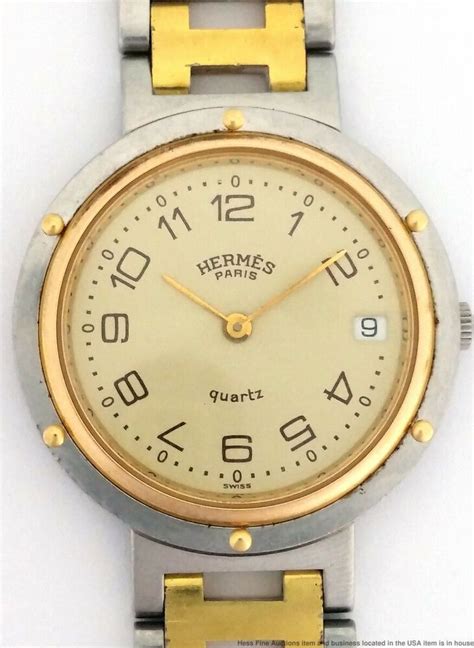 hermes clock vintage|hermes unisex watch.